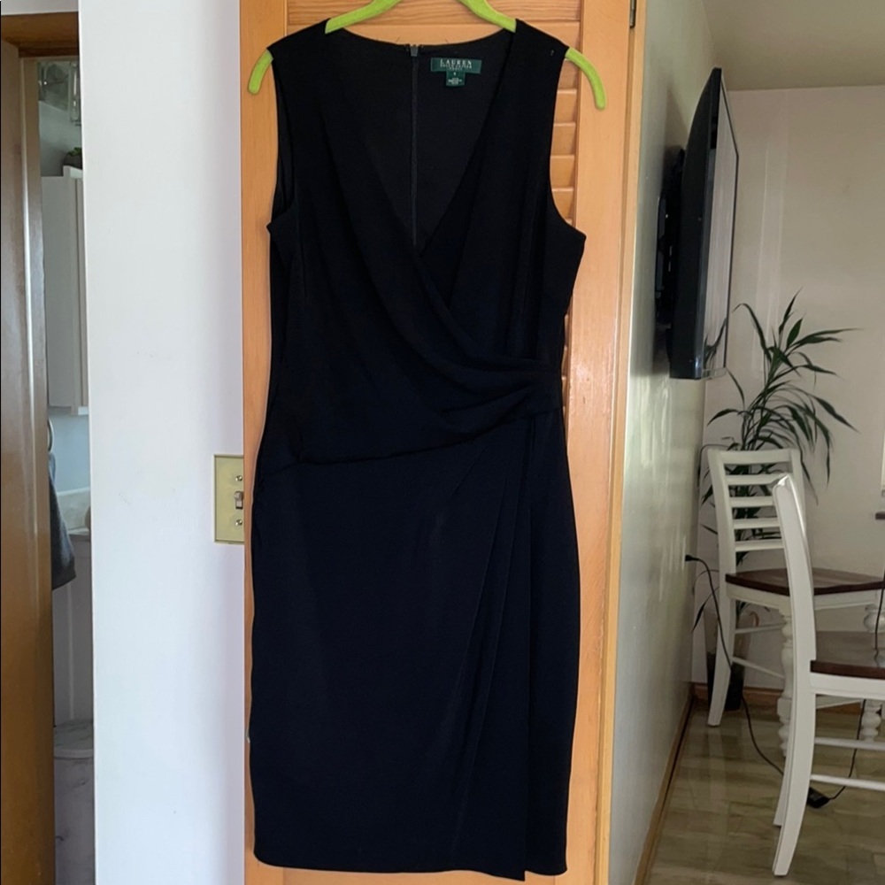 Lauren Ralph Lauren Black Sheath Sleeveless Dress